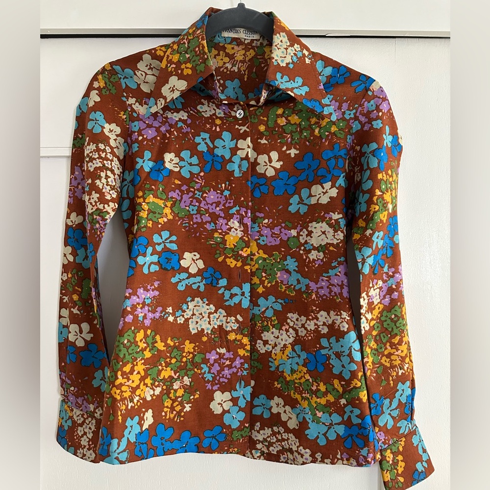 Vintage Floral Long Sleeve Women's Top